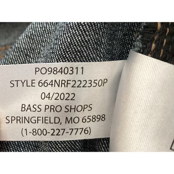 Womens Bass Pro Shop Natural Reflections Denim Blue Jean Straight Leg 12P EUC - Picture 4 of 11